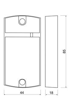 Чертеж автономного контроллера со считывателем Matrix IIK