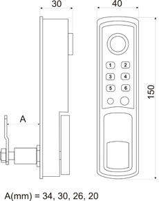 قفل إلكتروني للأثاث